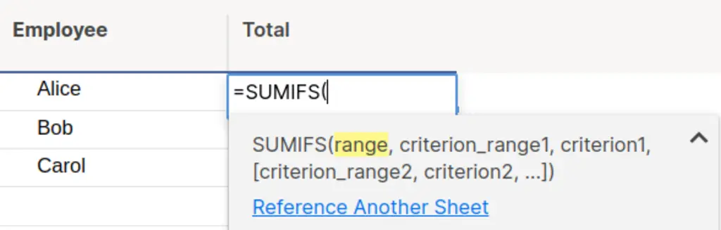 Updating the sheet to add references to other sheets